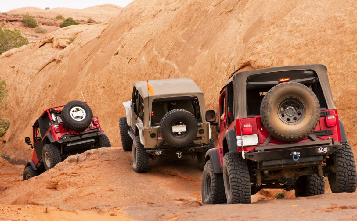 Off-road Vehicles On Rock Formations